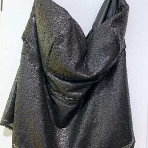 Torrid size 3, black sequins tube top